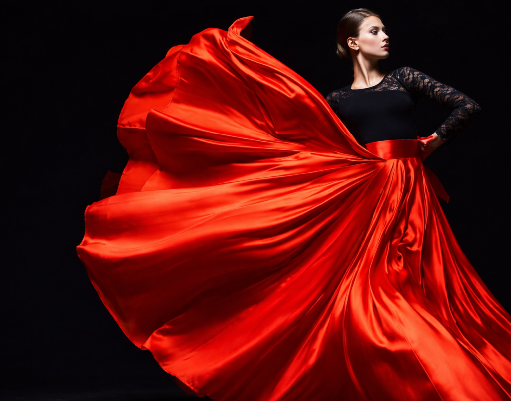 red dress like flower