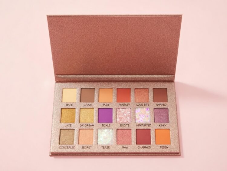 treeceng bling 18 colours eyeshadow palette champagne glitter